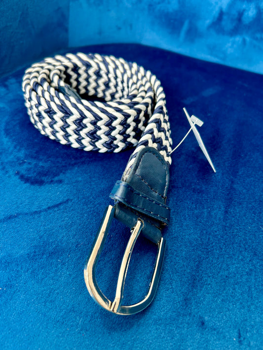 Cinturon goma azul marino